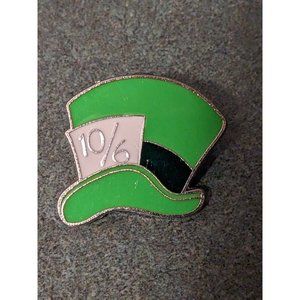 Disney Parks Pin Trading Alice In Wonderland Mad Hatter Hat Green Tea Party